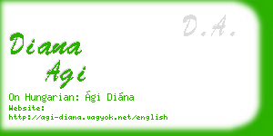 diana agi business card